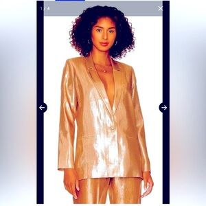 Women's Gold Blazer Jacket